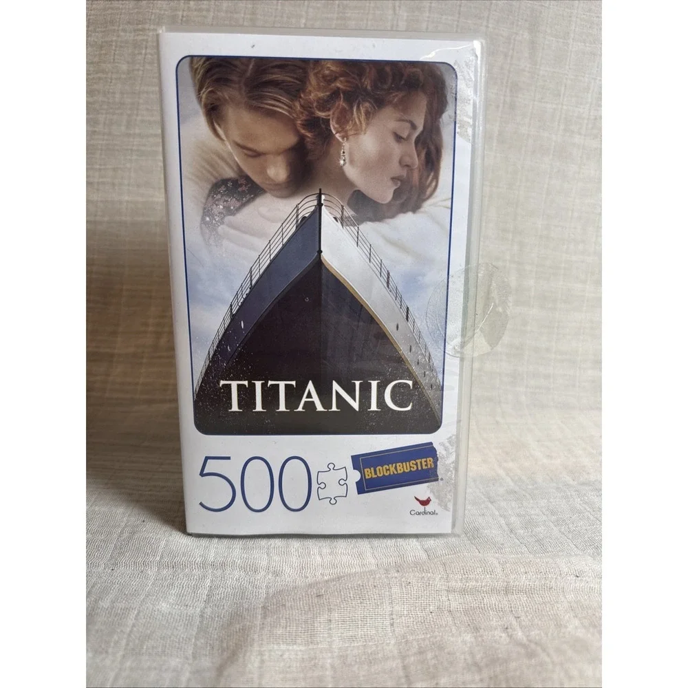 Titanic Blockbuster Puzzle 500‎ Piece Cardinal In VHS case